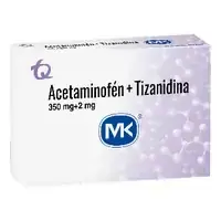 Acetaminofén + tizanidina 350/2 mg caja x 20 cápsulas Mk