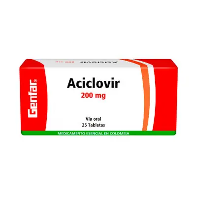 Aciclovir 200 mg Memphis caja x 25 tabletas