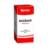 Aciclovir 200 mg/5 ml - suspensión oral - frasco de 90 ml