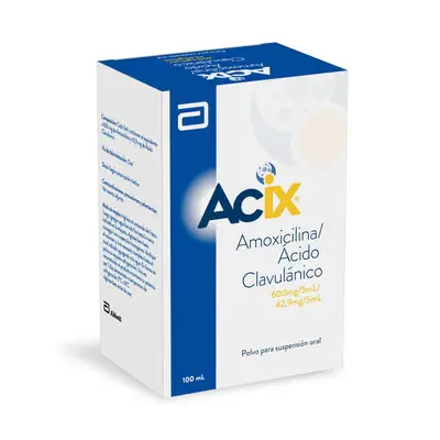 Acix polvo para suspensión 600 mg/42.9 mg caja 100 ml