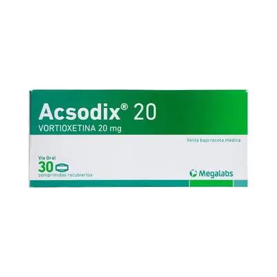 Acsodix tabletas 20 mg, caja x 30 unidades