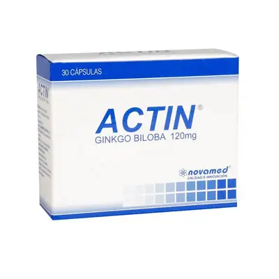 Actin tabletas 120 mg, caja x 30 unidades (Novamed)