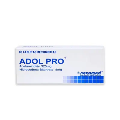Adol Pro tabletas 325 mg/5 mg, caja x 10 unidades (Novamed)