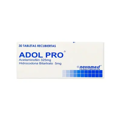 Adol Pro tabletas 325 mg/5 mg, caja x 30 unidades (Novamed)