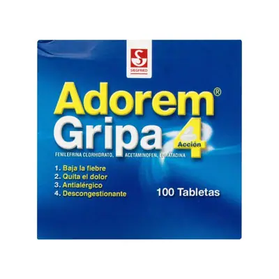 Adorem Gripa tabletas 500 mg, caja x 100 unidades