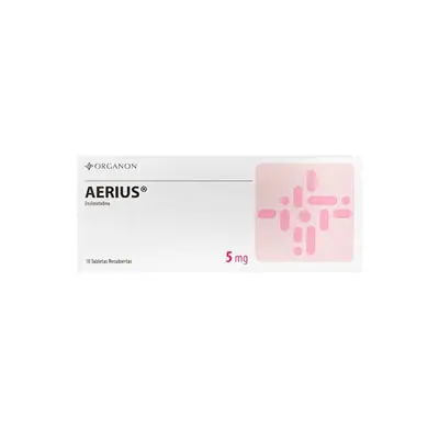 Aerius 5 mg tabletas, caja con 10 tabletas