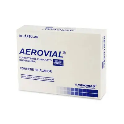 Aerovial+ Inhalador, cápsulas 200 mcg, caja x 30 unidades (Novamed)