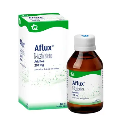 Aflux Adulto jarabe 200 mg, frasco de 120 ml