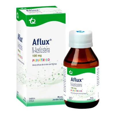 Aflux jarabe 100 mg, frasco de 75 ml