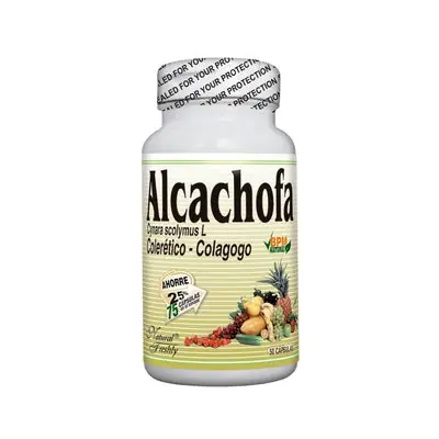 Alcachofa cápsulas 500 mg Natural Freshly Infabo frasco x 50 unidades