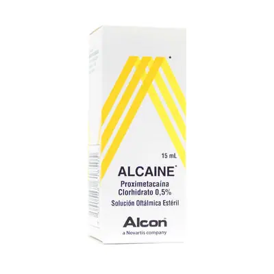 Alcaine 0.5 % gotas oftálmicas, caja con frasco de 15 ml