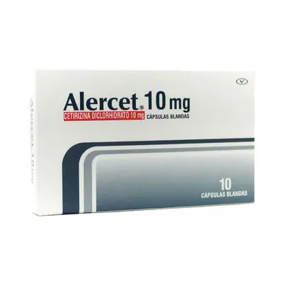 Alercet cápsulas 10 mg, caja x 10 unidades