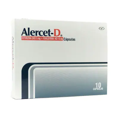 Alercet-D cápsulas 5 mg, caja x 10 unidades