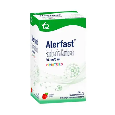 Alerfast pediátrico suspensión 30 mg, frasco de 150 ml