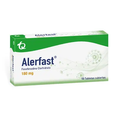 Alerfast tabletas 180 mg, caja x 10 unidades