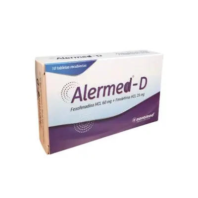 Alermed D tabletas recubiertas 60/25 mg, caja x 10 unidades (Novamed)
