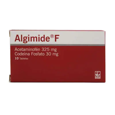 Algimide F tabletas 325 mg/30 mg caja x 10 unidades