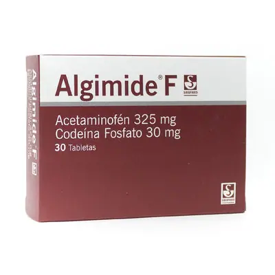 Algimide F tabletas 325 mg/30 mg caja x 30 unidades