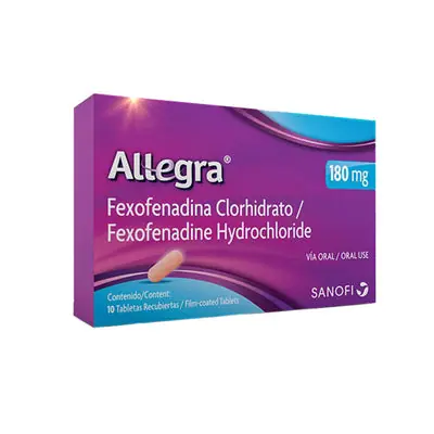 Allegra comprimidos 180 mg, caja x 10 unidades