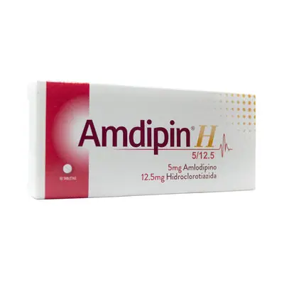 Amdipin-H tabletas 5/12.5 mg caja x 10 unidades