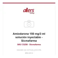 Amiodarona solución inyectable 150 mg/3 ml caja x 5 ampollas