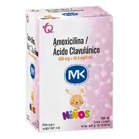 Amoxicilina + Ácido Clavulánico 600 mg + 42.9 mg suspensión x 100 ml MK