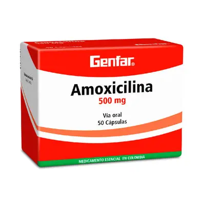 Amoxicilina 500 mg, x 50 cápsulas
