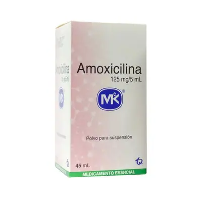 Amoxicilina Mk suspensión 125 mg frasco 45 ml