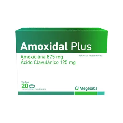 Amoxidal Plus tabletas recubiertas, caja x 20 unidades