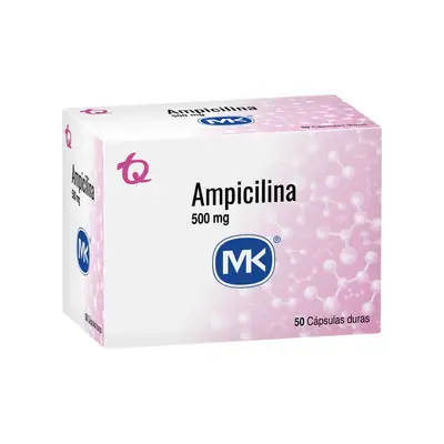 Ampicilina Mk cápsulas duras 500 mg caja x 50 unidades