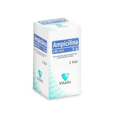 Ampicilina Vitalis Solución Inyectable 1 g caja x 1 unidad