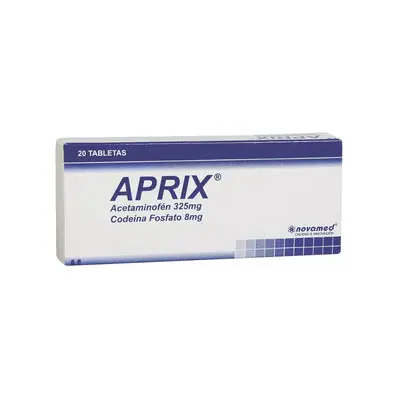 Aprix tabletas 325/8 mg, caja x 20 unidades (Novamed)