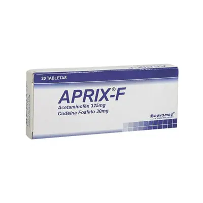 Aprix-F tabletas 325 mg/30 mg, caja x 20 unidades (Novamed)