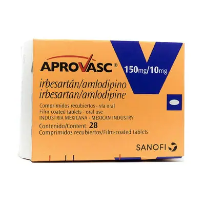 Aprovasc comprimidos 150 mg/10 mg caja x 28 unidades