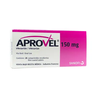Aprovel tabletas 150 mg caja x 28 unidades