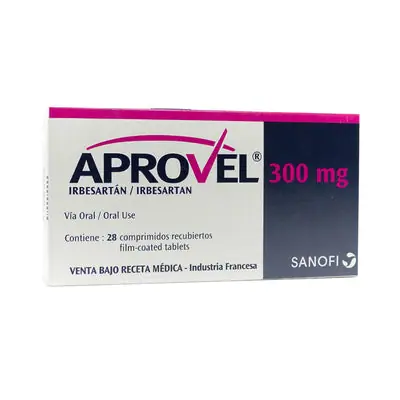 Aprovel tabletas 300 mg caja x 28 unidades