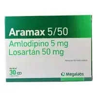 Aramax cápsulas 5/50 mg, caja x 30 unidades