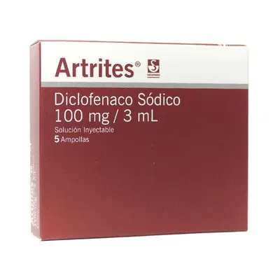Artrites ampollas 100 mg caja 3 ml x 5