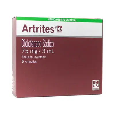 Artrites ampollas 75 mg caja 3 ml x 5