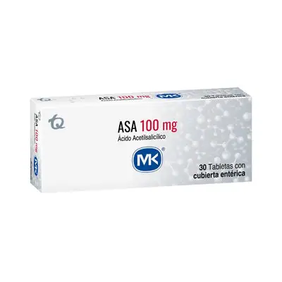ASA Mk tableta entérica 100 mg caja x 30 unidades