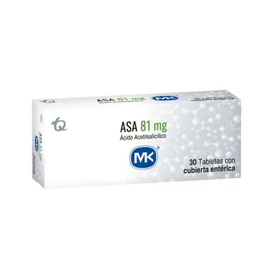 ASA Mk tableta entérica 81 mg caja x 30 unidades