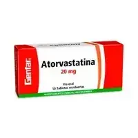 Atorvastatina 20 mg, caja x 100 tabletas (Ecar)