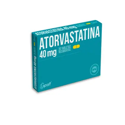 Atorvastatina Laproff tabletas recubiertas 40 mg, caja x 30 unidades