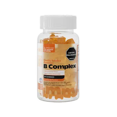 B Complex gomas naranja frasco x 60 unidades