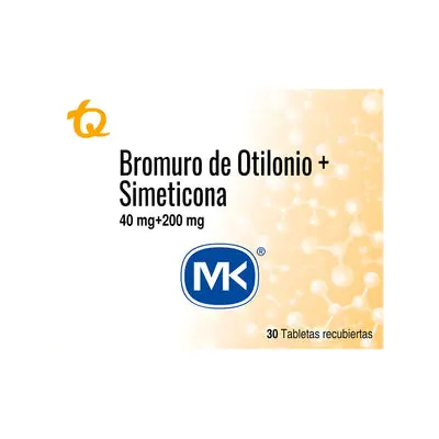 Otilonio + Simeticona MK 40/200 mg, caja x 30 tabletas