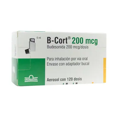 B-cort aerosol 200 mcg, inhalador con 120 disparos