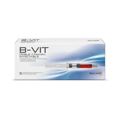 B-Vit doble cámara solución inyectable 2 ml, caja x 3 unidades