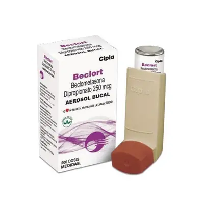 Beclort (beclometasona) 250 mcg, inhalador de 200 inhalaciones