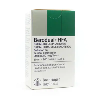 Berodual inhalador 10 ml, 200 disparos