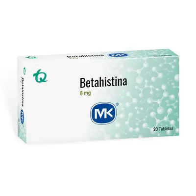 Betahistina 8 mg, caja x 20 tabletas